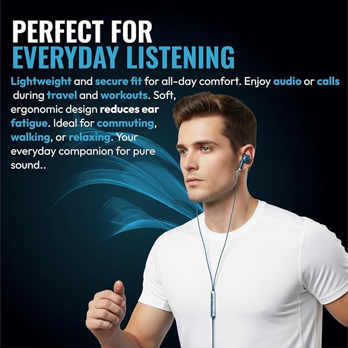 Wired In-Ear Headphones Type C, Hi-Fi Stereo Sound, Noise Isolation, In-Ear Headphones with Volume Control for Samsung, Xiaomi, Huawei, and Type-C Devices